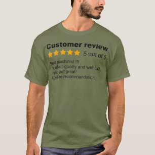 T-shirt Best Machinist Funny Review Job Profession Metal