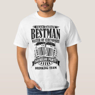 T-shirt Best Man Master of Ceremonals Groom Bachelor Party