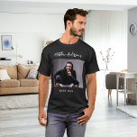 T-shirt BEST MAN photo bachelor party<br><div class="desc">Personnalisez et ajoutez votre propre photo du baccalauréat. Personnalisez et ajoutez un nom. Texte : BEST MAN</div>