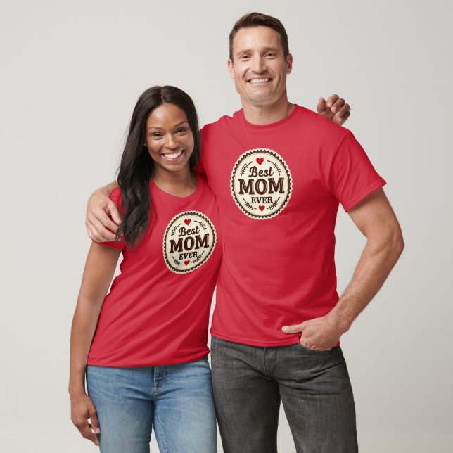 T-shirt Best Mom Ever Classic Retro Design (Unisexe)