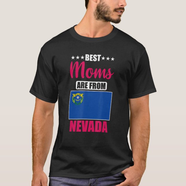 T-shirt Best Moms are from Nevada (Devant)