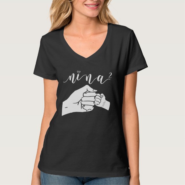 T-shirt Best Nina Ever Auntie Designs (Devant)