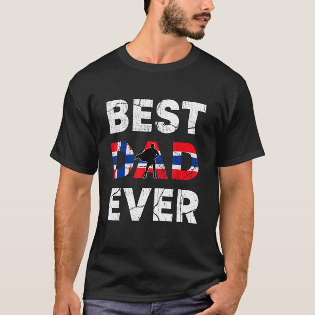 T-shirt Best Norwegian Dad Ever Norway Daddy Father s Day (Devant)
