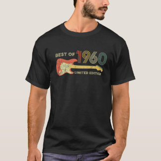 T-shirt Best Of 1960 Birthday Gifts - Guitar Lovers 62Th B