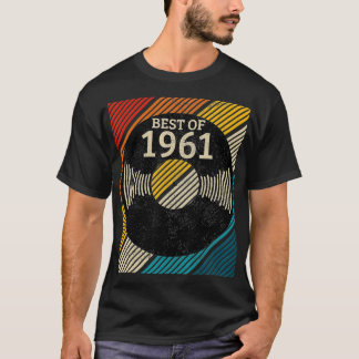 T-shirt Best Of 1961 Vintage Vinyl Record DJ 60th Birthday