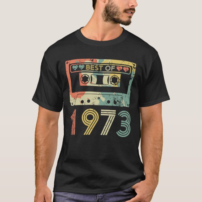 T-shirt Best Of 1973 - Bandes-cassettes Retro 70's (Devant)