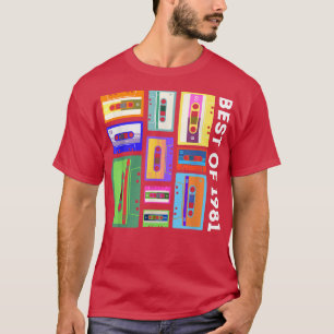 T-shirt Best Of 1981 Cassette Tape Shirt 80s 90s Retro Mix