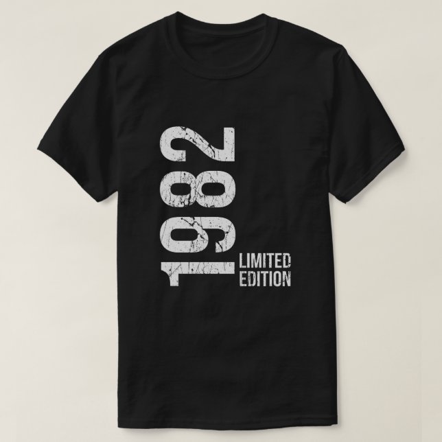 T-shirt Best of 1982 Celebrating 44 Years of Character (Design devant)