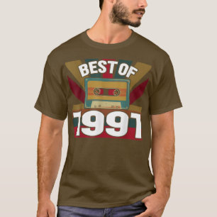 T-shirt Best of 1991 Retro Vintage Cassette Bande classiqu