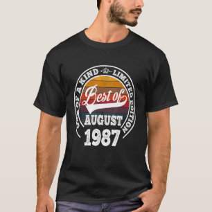 T-shirt Best Of August 1987 35e Anniversaire Pour 35 Ans O