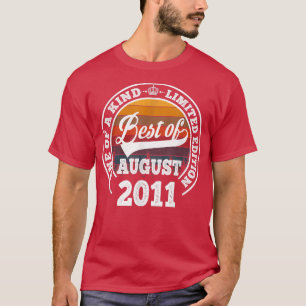 T-shirt Best Of August 2011 11th Birthday Don Pour 11 Year