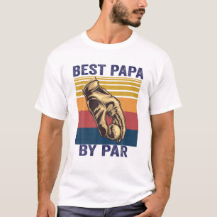 T-shirt Best Papa By Par Fête des pères Golf Player Reto V