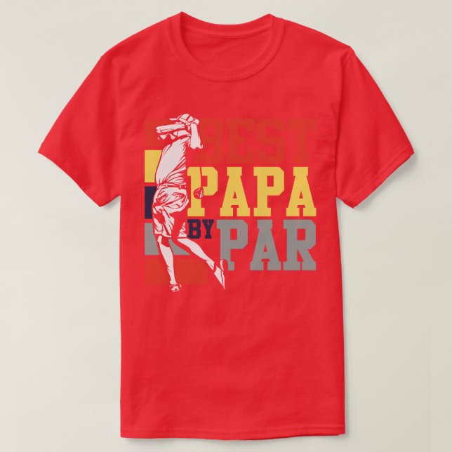 T-shirt Best Papa By Par Golf (Design devant)