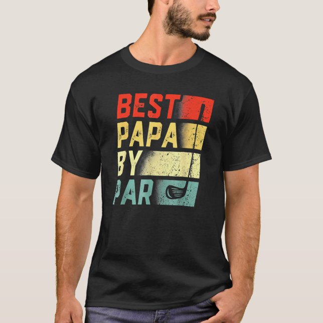 T-shirt Best Papa By Par  Golf    Father's Day (Devant)