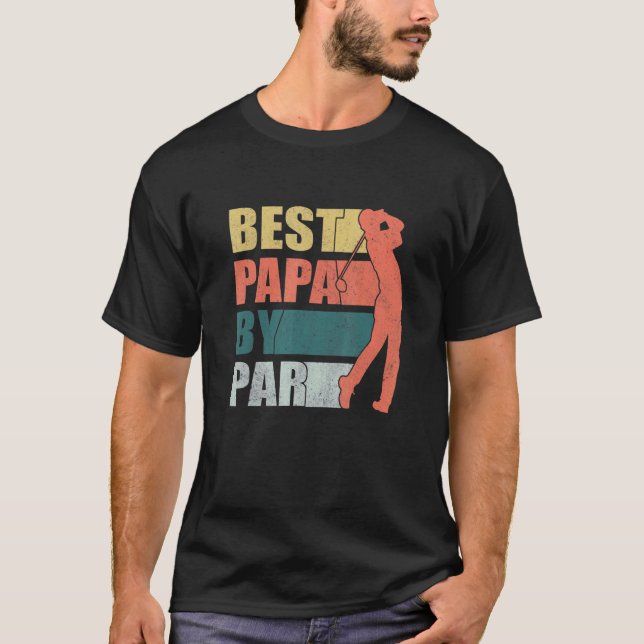T-shirt Best Papa By Par Golf Fête des pères Grandpa 2022  (Devant)