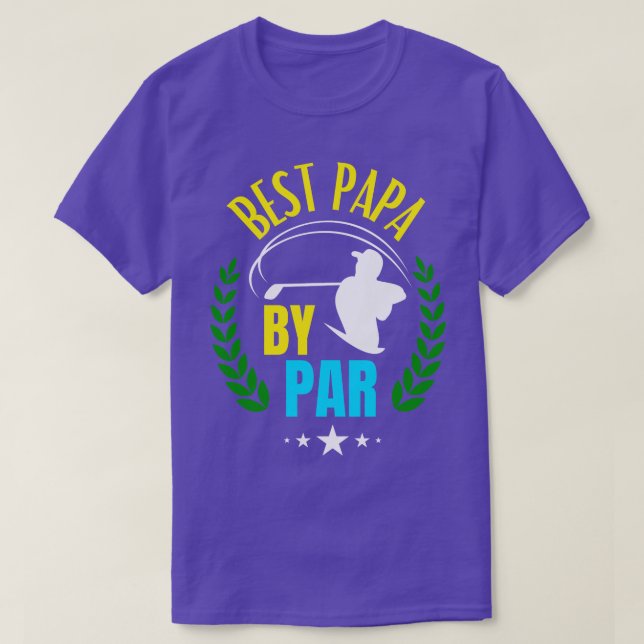 T-shirt Best Papa By Par Golf Père Golf Papa (Design devant)