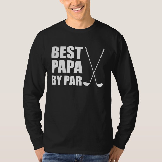 T-shirt Best Papa By Par Grandpa Golfer Pun (Devant)