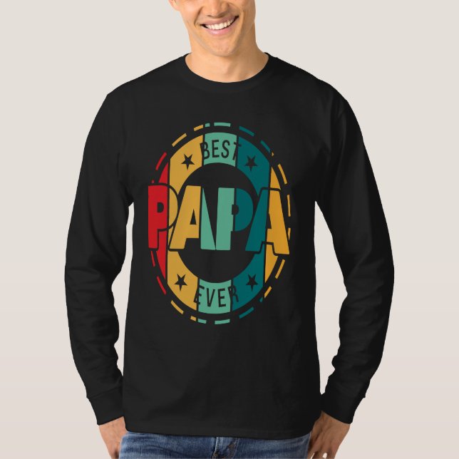 T-shirt best papa ever grandpa (Devant)