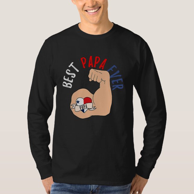 T-shirt Best Papa Ever Panamanian Dad Fathers Day (Devant)