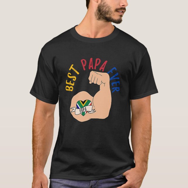 T-shirt Best Papa Ever South African Dad Fathers Day (Devant)