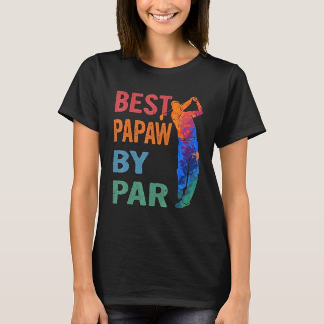 T-shirt Best Papaw By Par Vintage Golf (Devant)