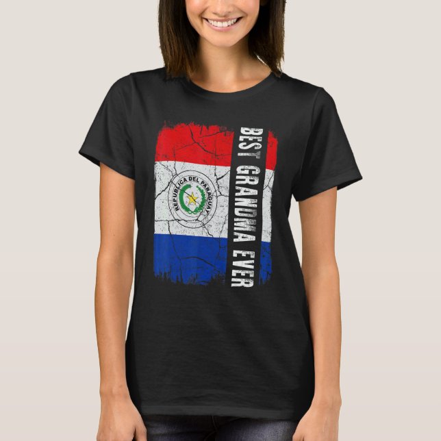 T-shirt Best Paraguayan Grandma Ever Paraguay Flag Mother' (Devant)