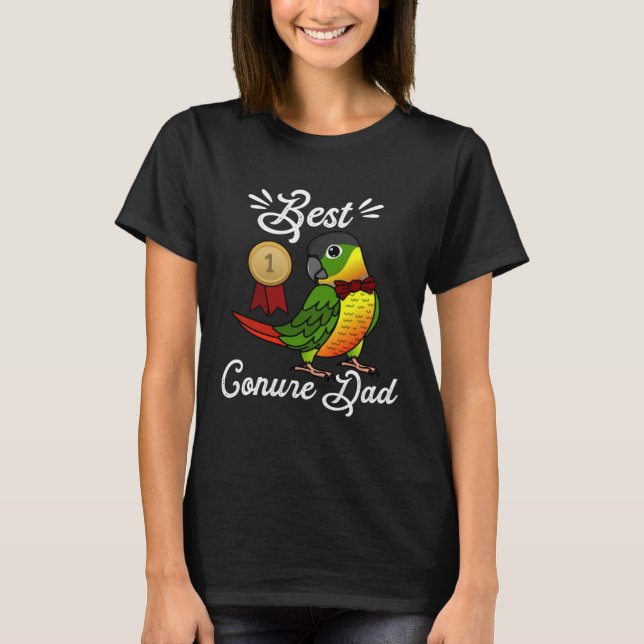 T-shirt Best Parrot Dad I Yellow sided Green Cheek Conure (Devant)