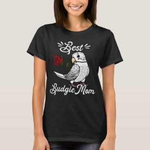 T-shirt Best Parrot Maman I White Budgie Budgerigar