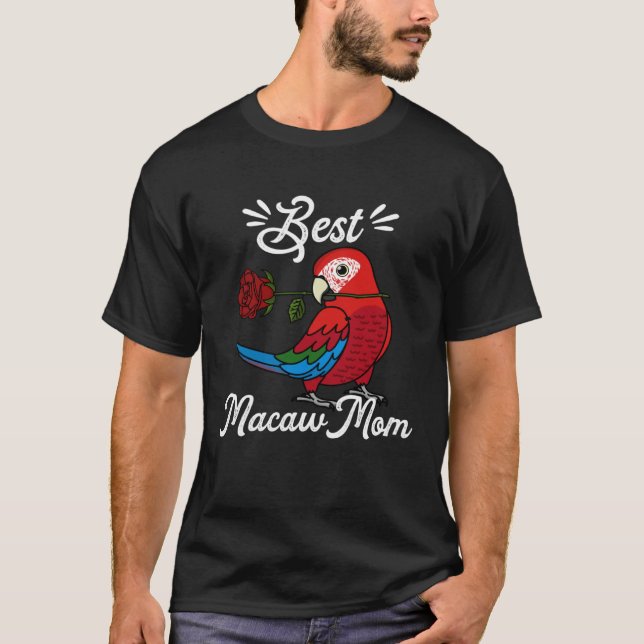 T-shirt Best Parrot Mom I Green winged Macaw (Devant)