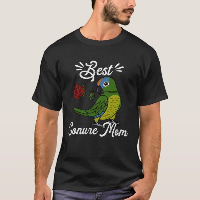 T-shirt Best Parrot Mom I Peach fronted Conure (Devant)