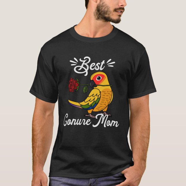 T-shirt Best Parrot Mom I Sun Conure (Devant)