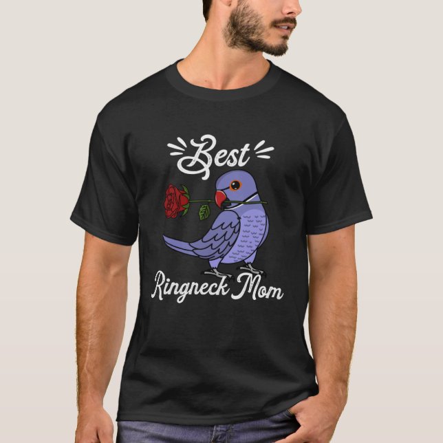 T-shirt Best Parrot Mom I Violet Indian Ringneck (Devant)