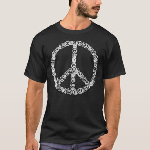 T-shirt Best Peace Hands Hippie Peace Sign 60's Peace Love
