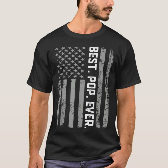 T-shirt Best Pop Ever Vintage American Flag (Devant)