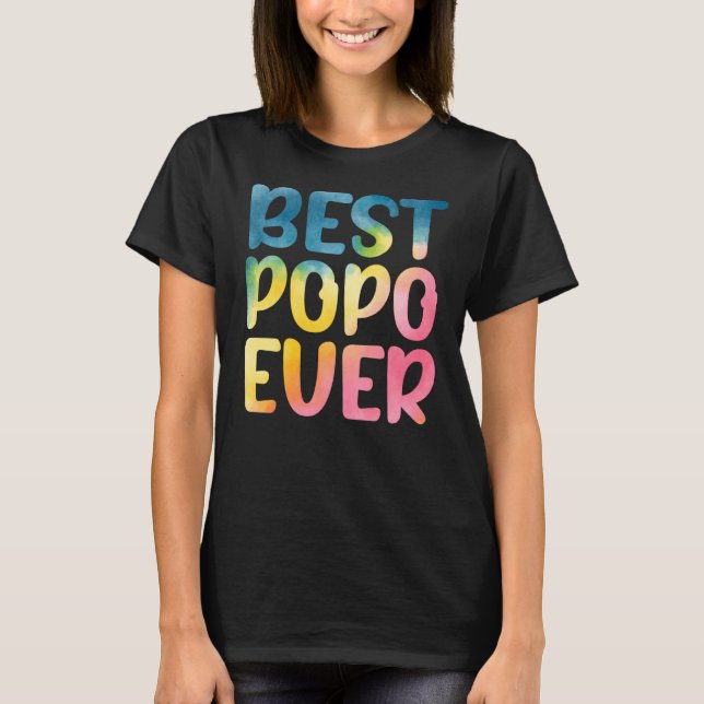 T-shirt Best Popo Ever Father's Day Popo (Devant)