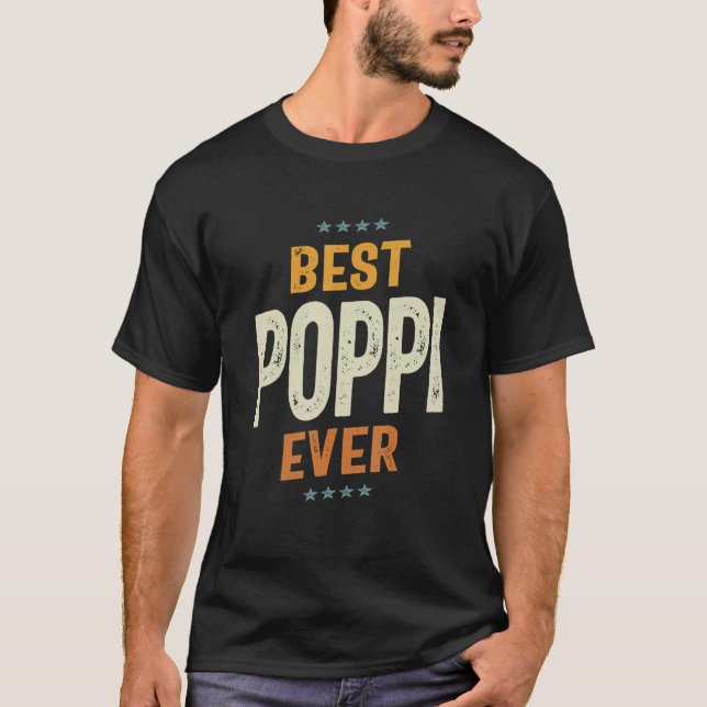 T-shirt Best Poppi Ever  The Ultimate Dad & Grandpa (Devant)