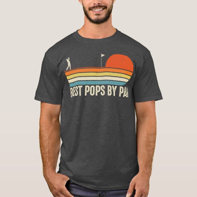 T-shirt Best Pops By Par Funny Golf Père Day Cadeau (Devant)