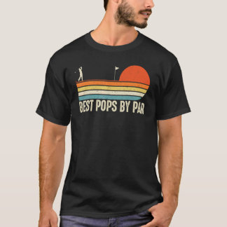 T-shirt Best Pops By Par Golf Père Day Vintage