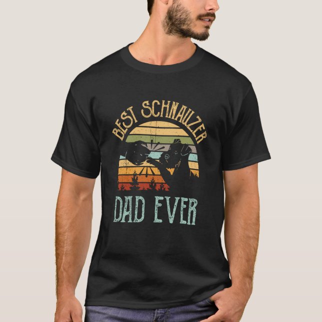 T-shirt BEST SCHNAUZER DAD EVER giant chanuzer (Devant)