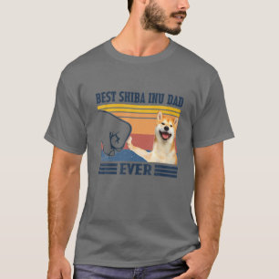 T-shirt Best Shiba Inu Papa Jamais Fête des pères Noël