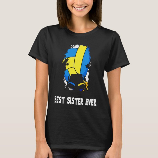T-shirt Best Sister Ever Volleyball Mother's Day Sister Me (Devant)