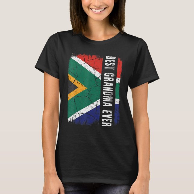 T-shirt Best South African Grandma Ever Africa Flag Mother (Devant)
