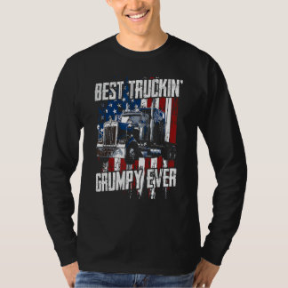 T-shirt Best Truckin Grumpy Ever On Fathers Day Trucker dr