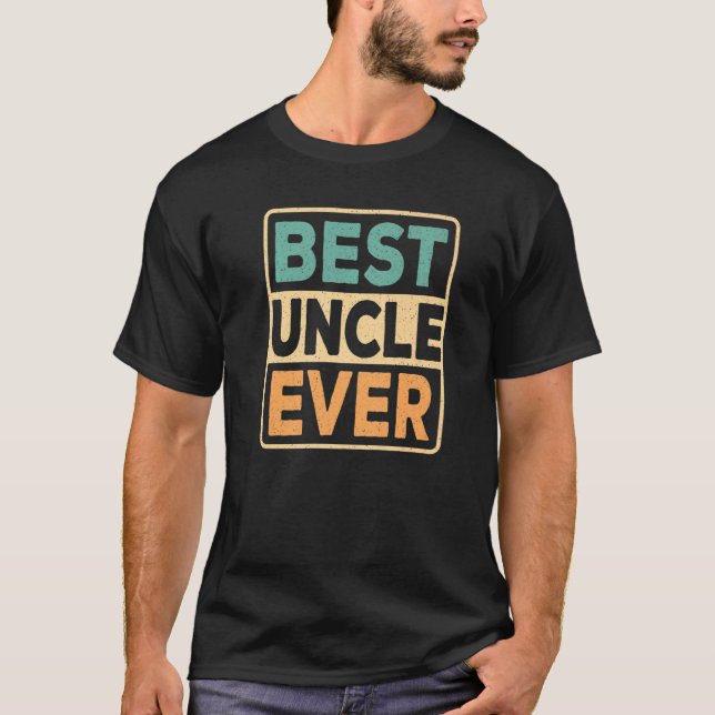 T-shirt Best Uncle Ever  Retro (Devant)