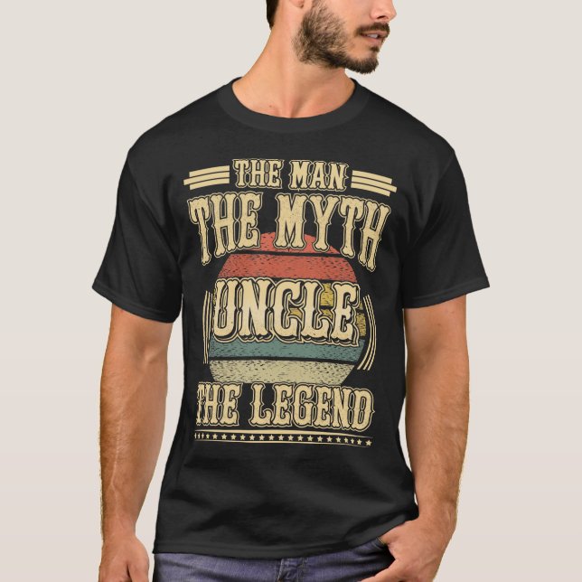 T-shirt Best Uncle The Man The Myth The Legend (Devant)