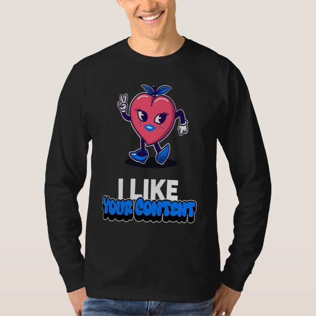 T-shirt Best Valentine I like your content Creators Valent (Devant)