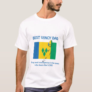 T-shirt BEST VINCY DAD Strong Courageux Personnalisé