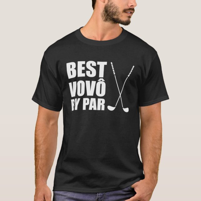 T-shirt Best Vovo By Par Portuguese Grandpa Golfer Pun (Devant)