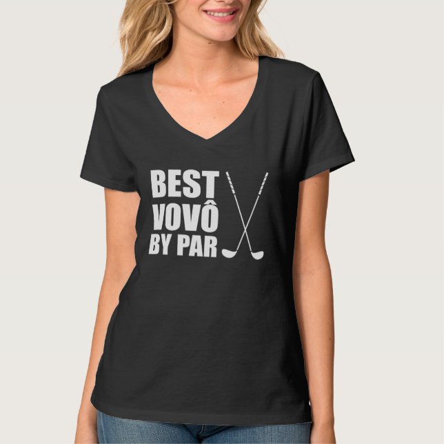 T-shirt Best Vovo By Par Portuguese Grandpa Golfer Pun (Devant)
