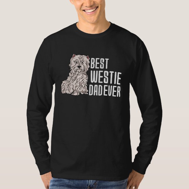 T-shirt Best West Highland White Terrier Dad Ever (Devant)